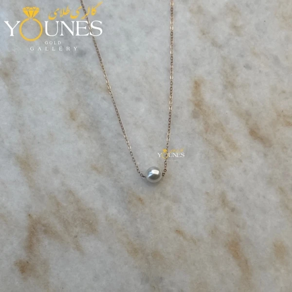 گردنبند تک مروارید طلا
